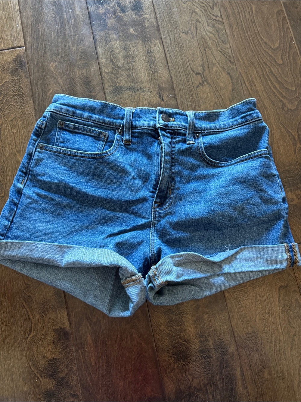 J. Crew Classic Rolled Hem Denim Shorts - Blue